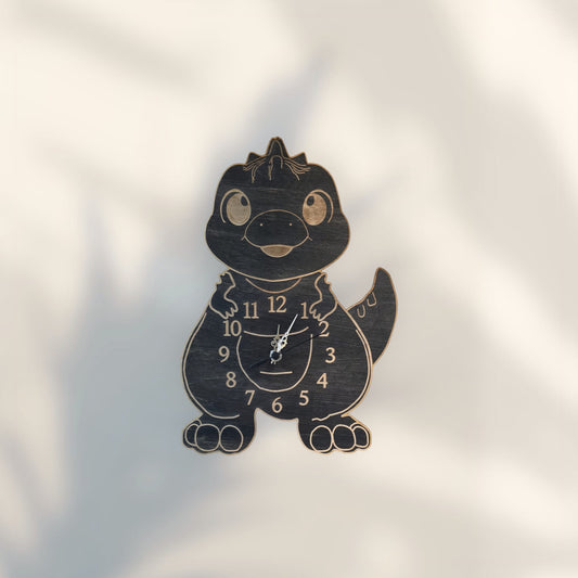 DINO- seinäkello musta